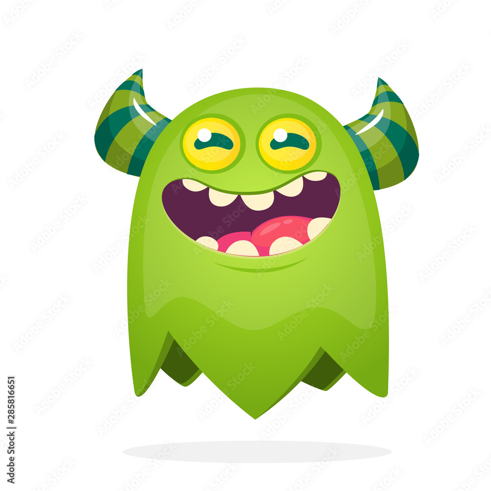 Fototapeta premium Funny cartoon monster. Vector Halloween illustration