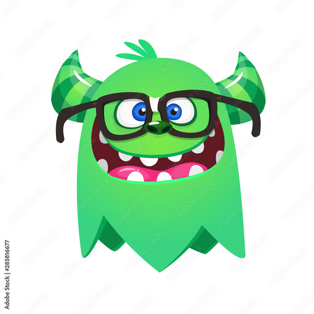 Fototapeta premium Funny cartoon monster. Vector Halloween illustration