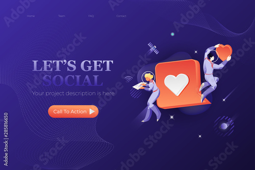 Lets Get Social  Web Page Template