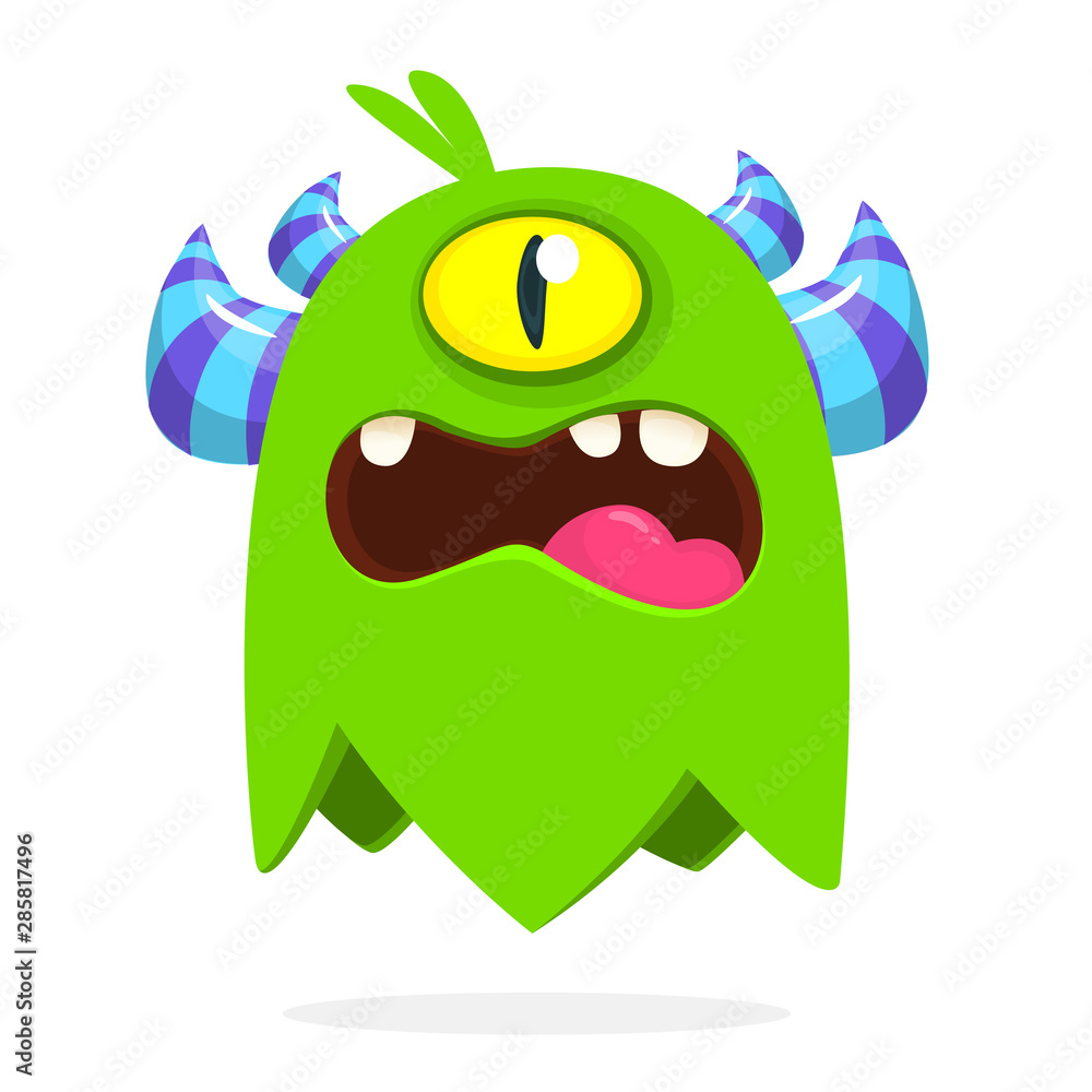 Obraz premium Funny cartoon monster. Vector Halloween illustration