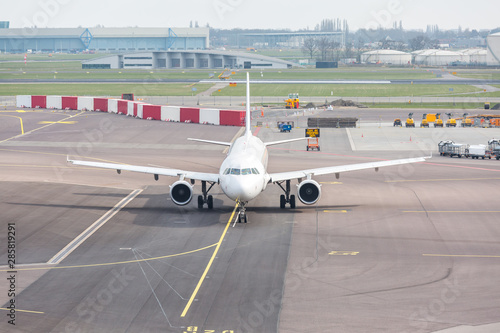 Airplane ready to takeoff