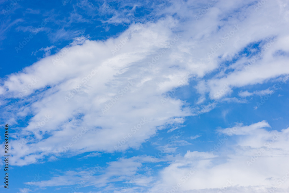 Blue sky and white clouds. Cloudy sky natural background