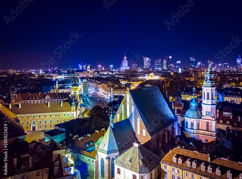 Warszawa Stare Miasto nocą