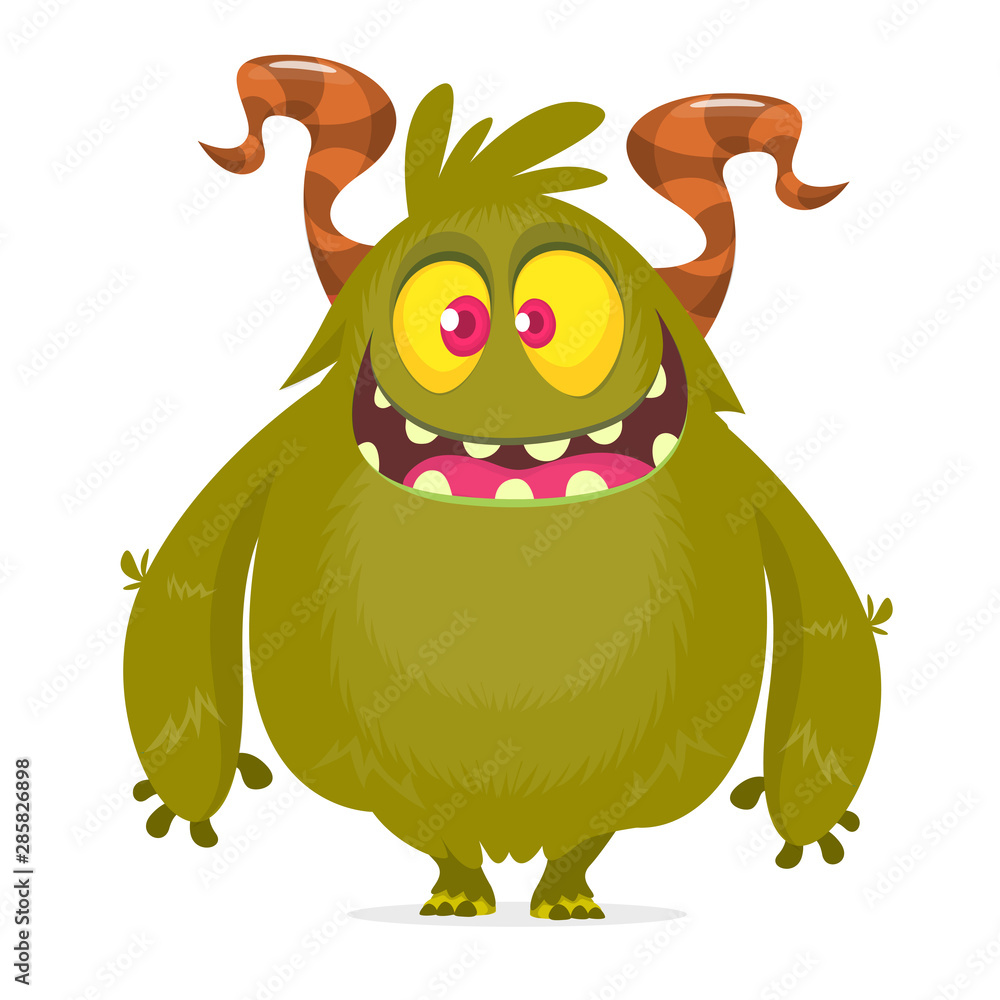 Obraz premium Funny cartoon monster. Vector illustration