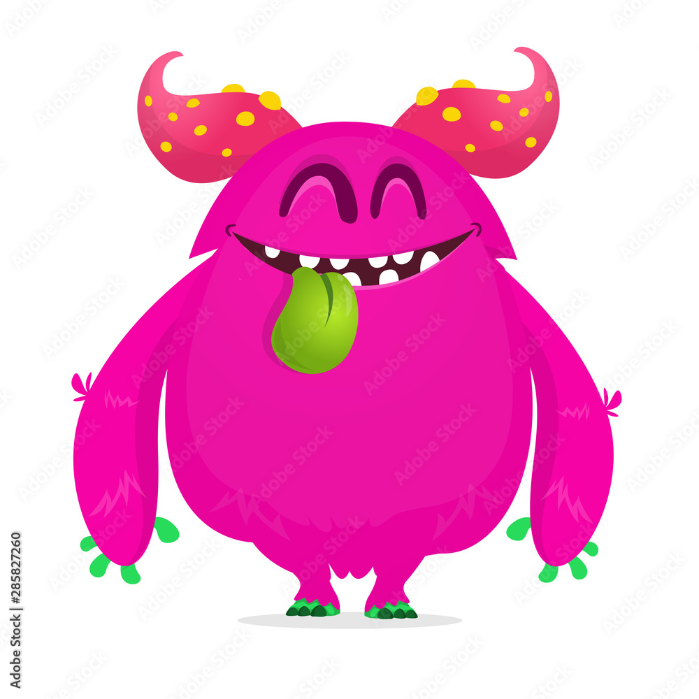 Funny cartoon monster. Vector illustration Funny cartoon monster. Vector illustration