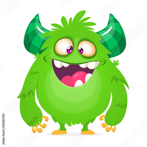 Funny cartoon monster. Vector illustration