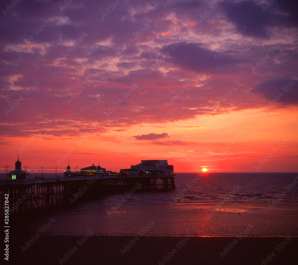Blackpool North Pier at sunset