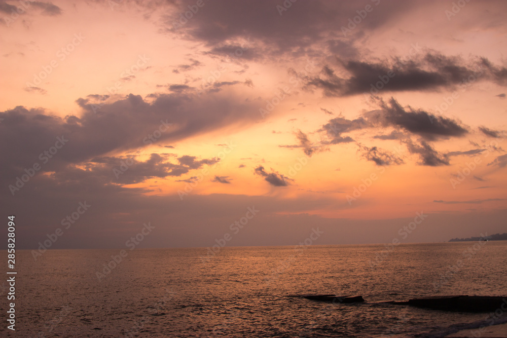 Fototapeta premium Charming sunset on the black sea coast