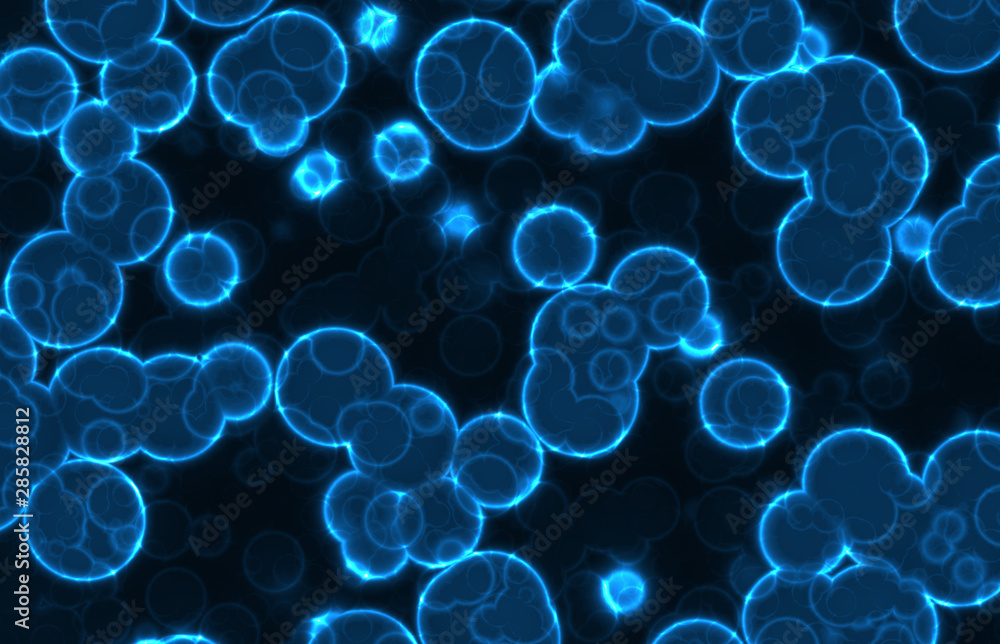 shinning glow abstract cells 