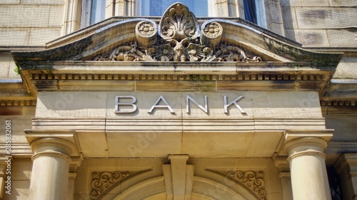 Vintage Bank Sign  photo
