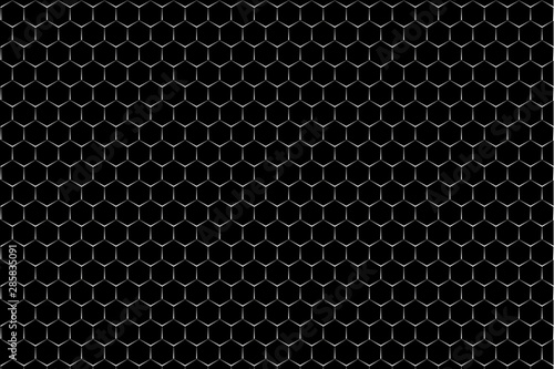 Ilustración abstracta de textura con forma geométricas simples. Fondo de entramado metálico de hexágonos y cubos. Diseño tridimensional para presentación y fondo