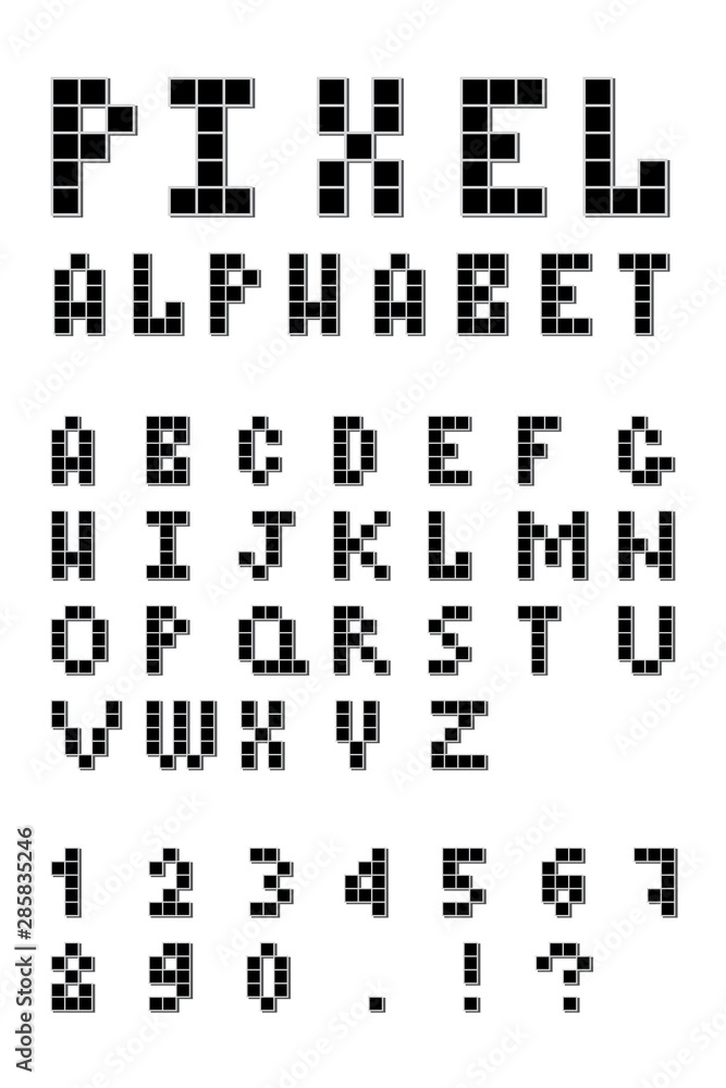Retro pixel font Retro pixel font