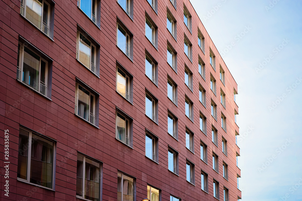 Windows of modern apartment house building architecture Berlin