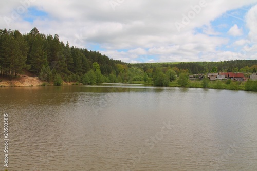 lake in village