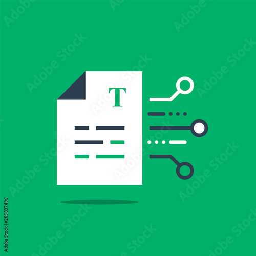 Document terms and conditions, write article, information summary, gather data