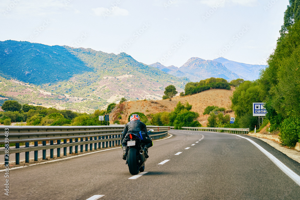 Fototapeta premium Motorcycle at road in