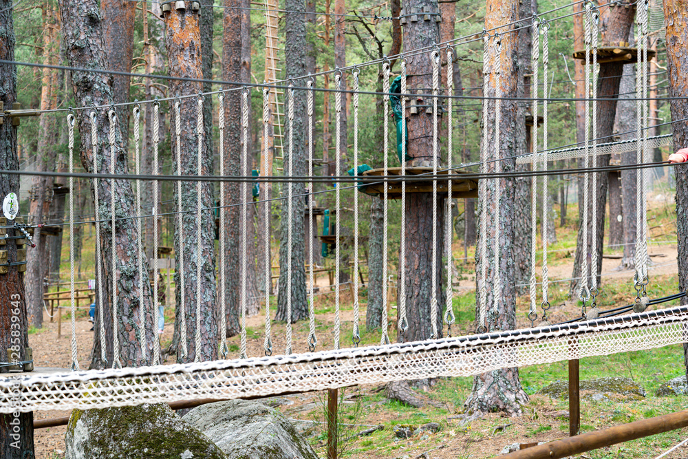 Equipment for active holiday in adventure park Equipment for active holiday in adventure park