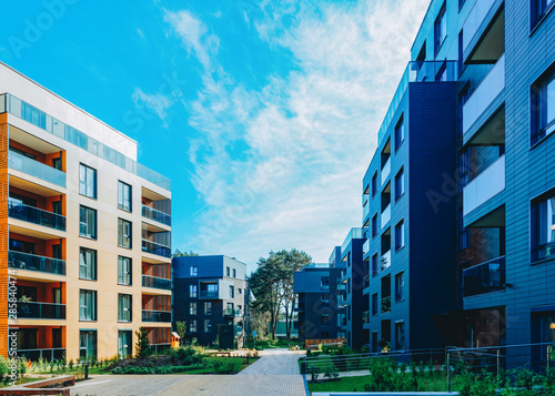European Modern residential apartment quarter