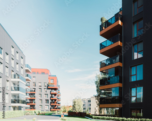 European apartment residential building complex