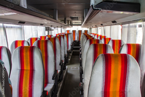 Salon of a Hungarian tourist bus of the 80s