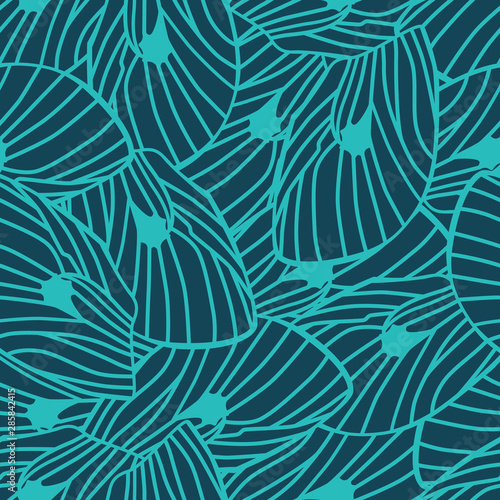 Vector blue abstract moth wings seamless pattern. Suitable for gift wrap, textile or wallpaper.