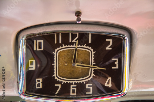 Salon clock of the old Soviet bus 50 years