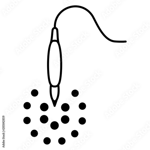 Tricho pigmentation icon in outline style
