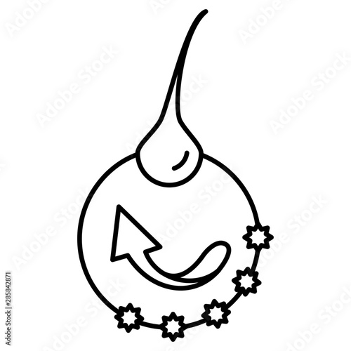 Skin peeling icon in outline style
