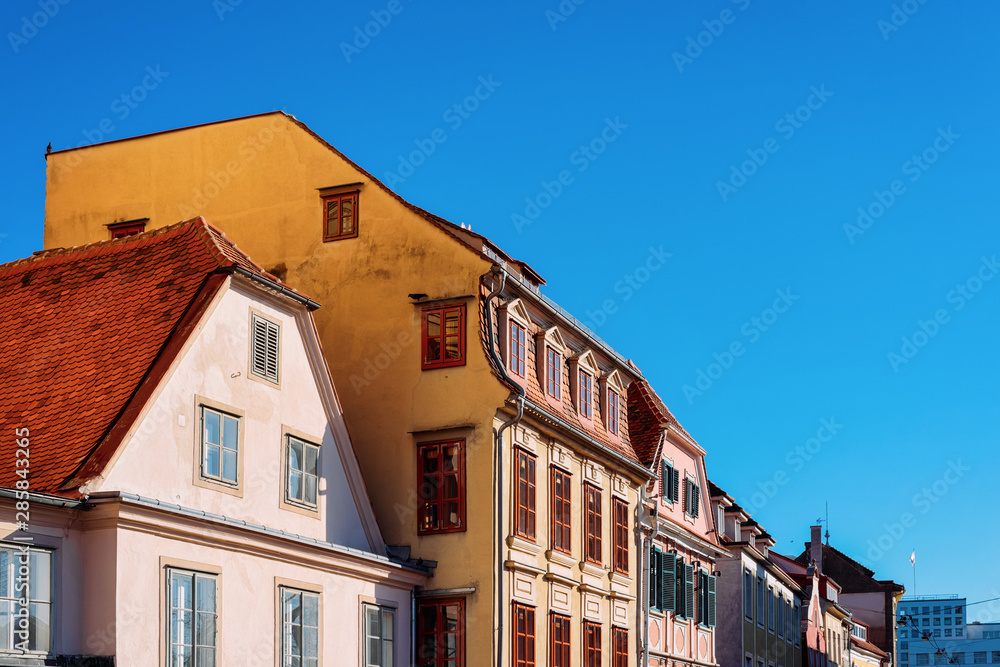 Old Apartment house residential home architecture in Graz