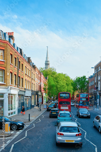 Photography Cars on road and Urban Street in London city