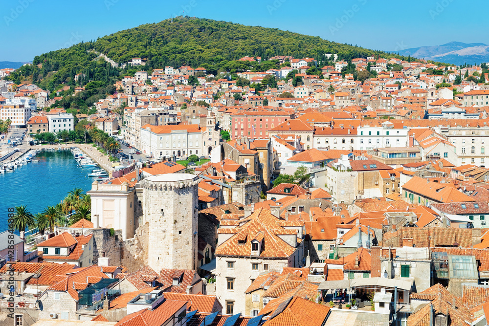 Cityscape and landscape in Old city of Split