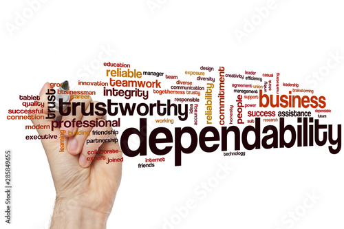 Fotografia Dependability word cloud