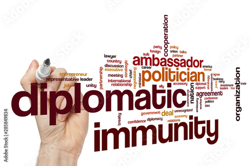 Diplomatic immunity word cloud photo