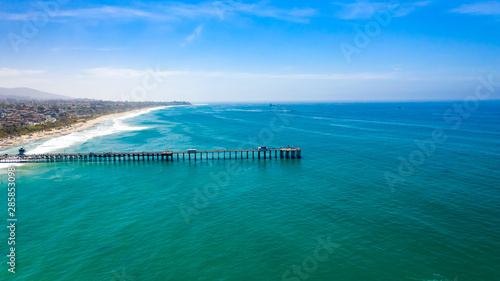 Aerial San Clemente Pier Summer Day