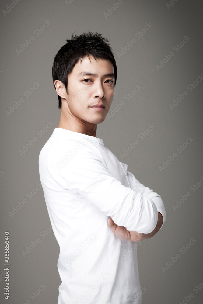 Man image of a Korean man in his 30s. Man image of a Korean man in his 30s.