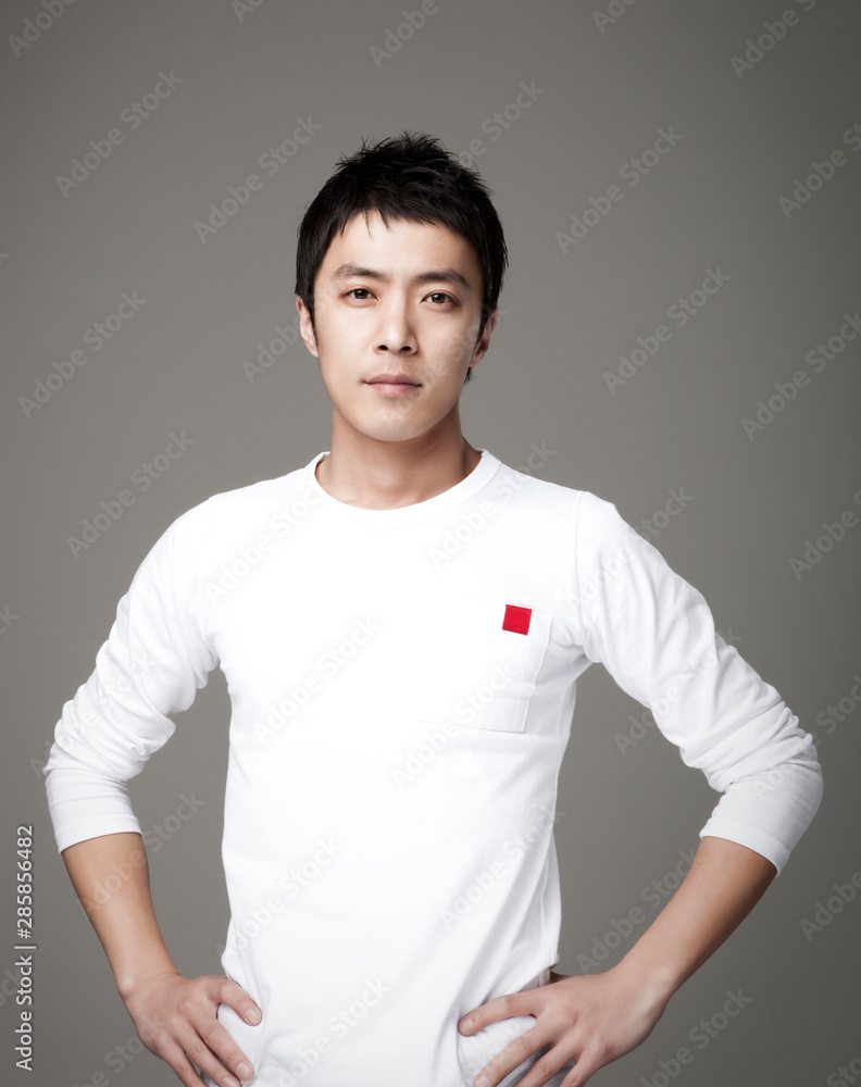 Man image of a Korean man in his 30s. Man image of a Korean man in his 30s.