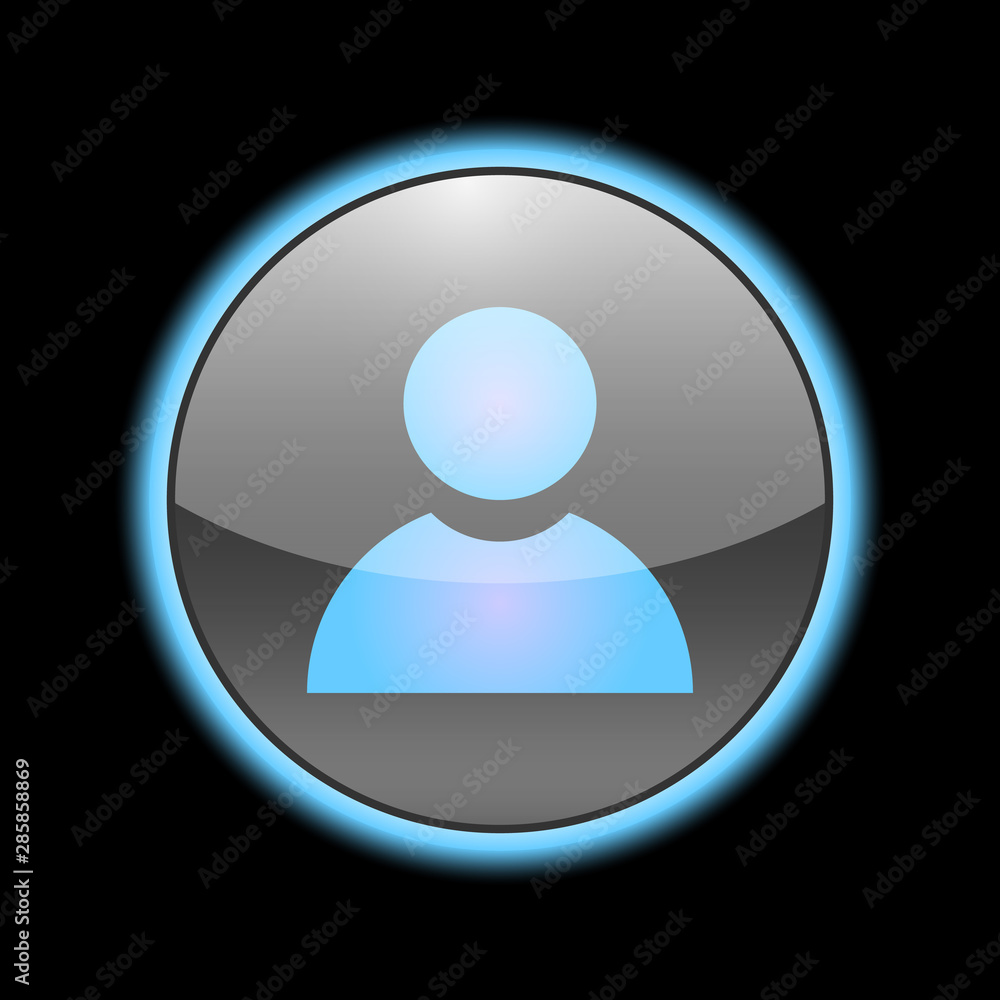 Avatar neon icon vector design. User icon Avatar neon icon vector design. User icon