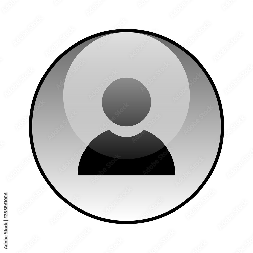 Avatar glass icon vector design. Man icon Avatar glass icon vector design. Man icon