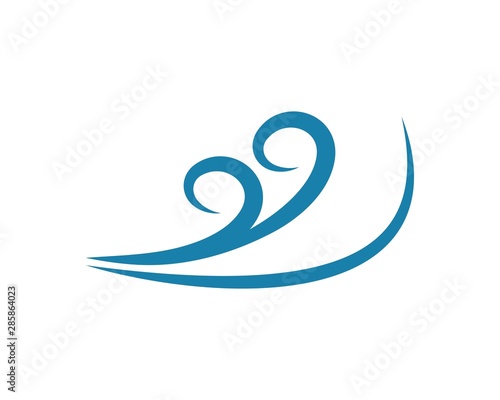 wind icon logo vector illustration