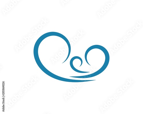 Fotografia, Obraz wind icon logo vector illustration