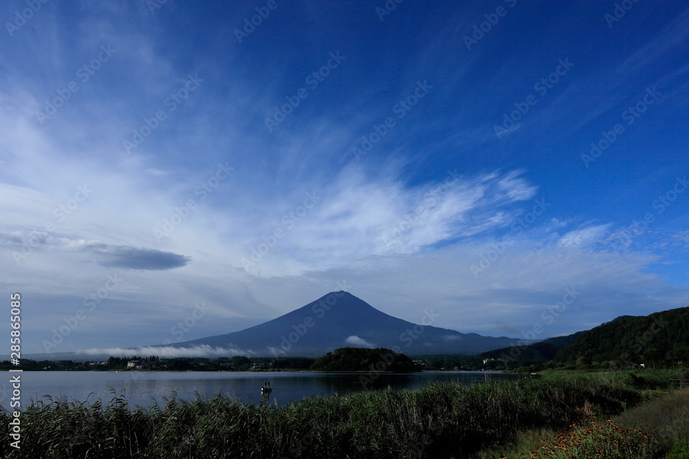 Mt.Fuji from the banks of Lake Yamanaka