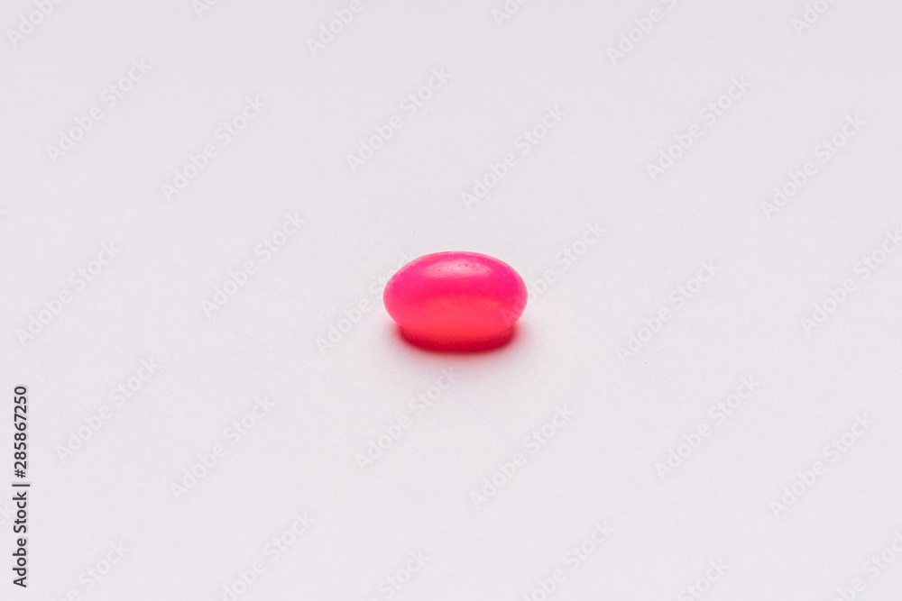 colorful jelly beans candies white background Top view colorful jelly beans candies white background Top view