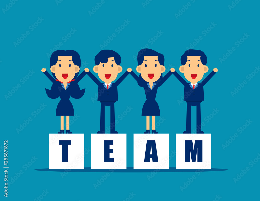 Kid office teamwork. Concept business join vector illustration, Hands, Flat business cartoon. Kid office teamwork. Concept business join vector illustration, Hands, Flat business cartoon.