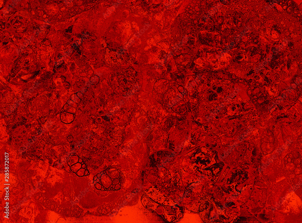 bright bloody bubbling textured red-black background