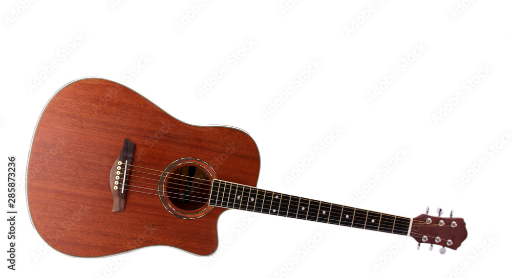 guitar on a white background.