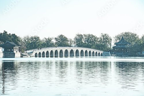 Fototapeta Naklejka Na Ścianę i Meble -  Seventeen-Arch Bridge in Summer Palace, Beijing