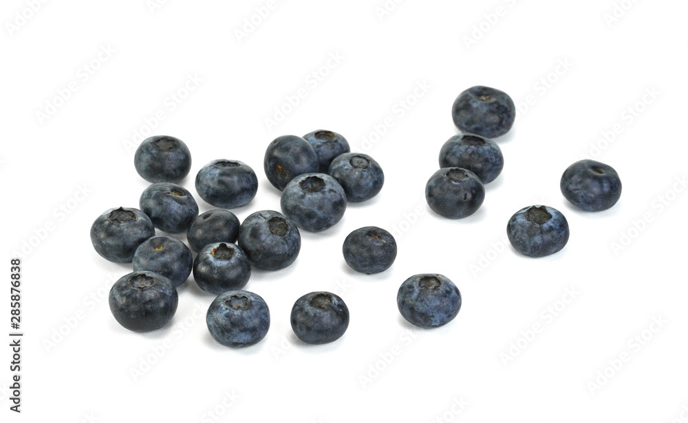 Sweet blueberries isolated on white . Sweet blueberries isolated on white .