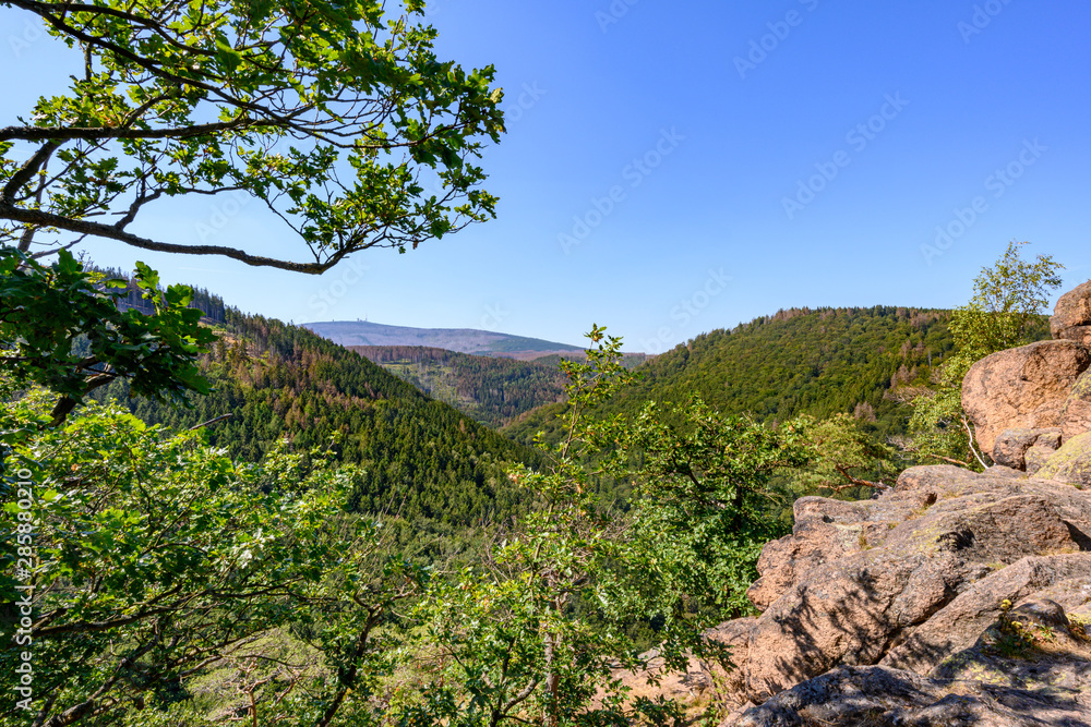 Ilsestein im Harz, Blick auf den Nationalpark, Sachsen Anhalt Ilsestein im Harz, Blick auf den Nationalpark, Sachsen Anhalt