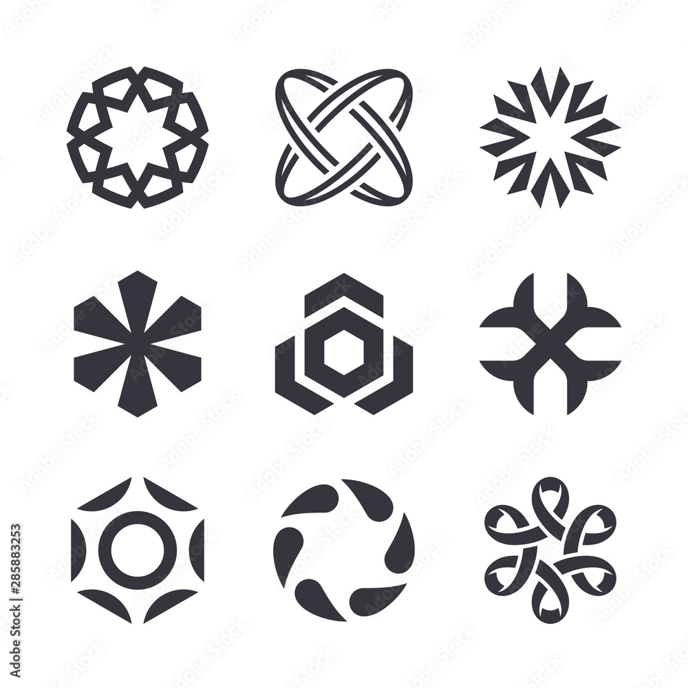 Vector symbols and icons for logo design, branding, corporate identity Vector symbols and icons for logo design, branding, corporate identity