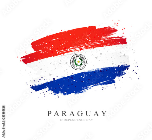 Flag of Paraguay. Vector illustration on a white background. photo
